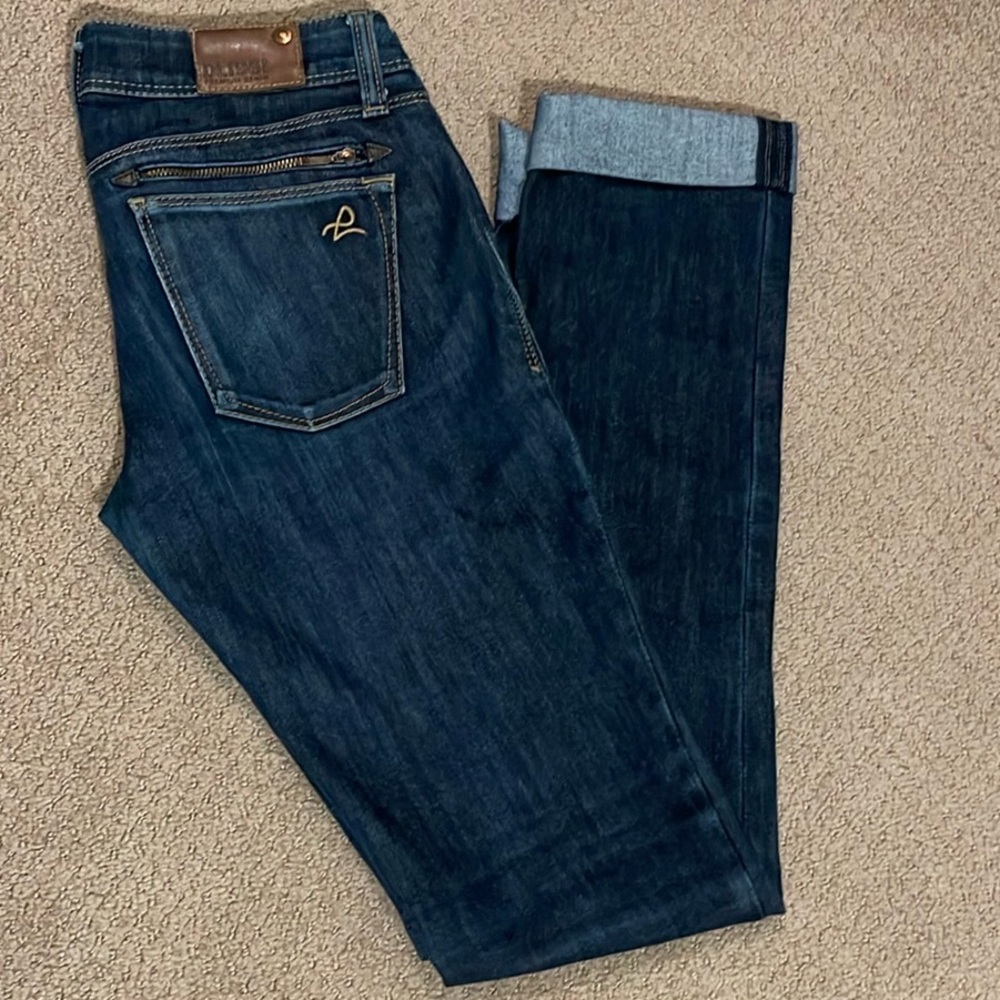 DL 1961 Jessica Skinny twilight Wash Dark Blue Denim Jeans Size 25